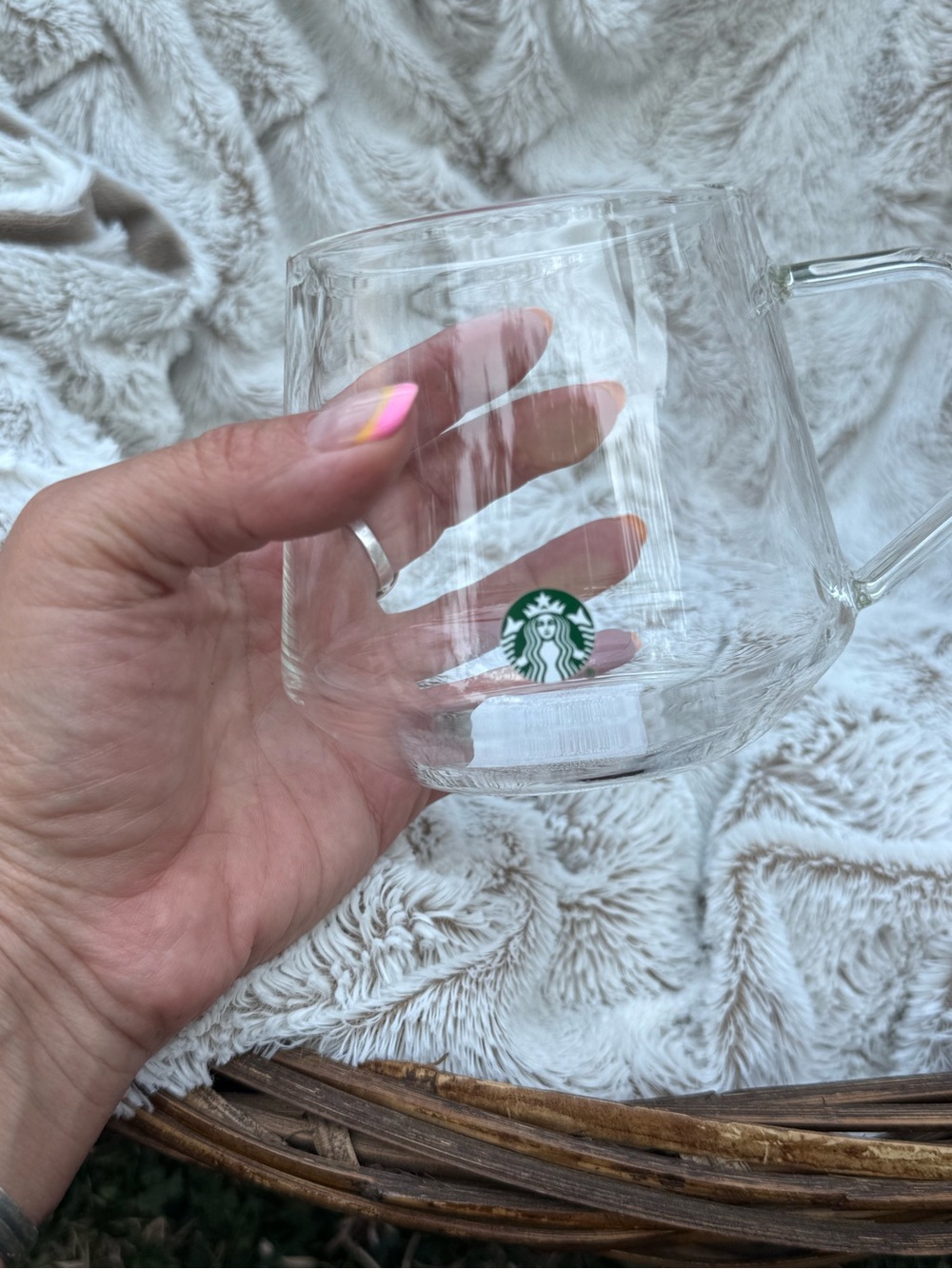 Starbucks Clear Glass Mug with Green Logo bundle of 4 - Picture 4 of 4